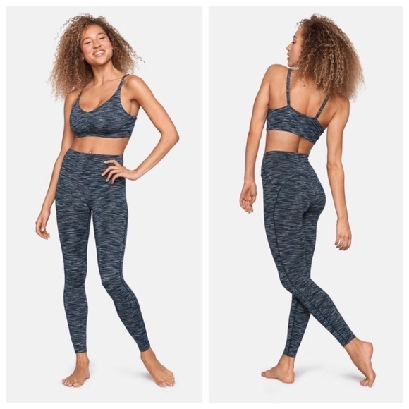 Outdoor Voices High Rise Grey Space Dye Flow Leggings Full length Sz XS